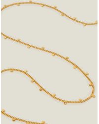 Accessorize - Women's 14ct Gold-plated Station Disc Necklace - Lyst