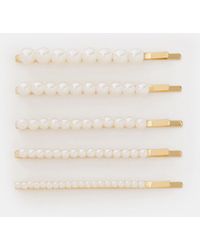 Accessorize - 5-Pack Pearl Hair Slides - Lyst