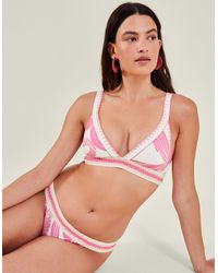 Accessorize - Women's Squiggle Print Bikini Top Pink - Lyst