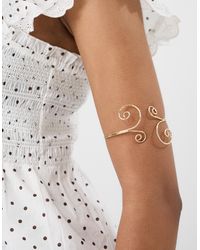 Accessorize - Swirl Metal Arm Cuff - Lyst