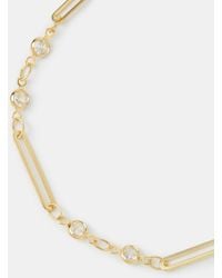 Accessorize - 14Ct-Plated Cubic Zirconia Paperclip Bracelet - Lyst