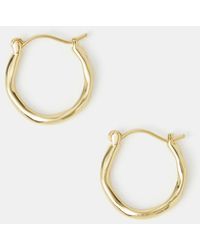 Accessorize - 14Ct-Plated Small Molten Hoop Earrings - Lyst