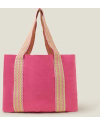 Accessorize - Women's Webbing Shopper Bag Pink - Lyst