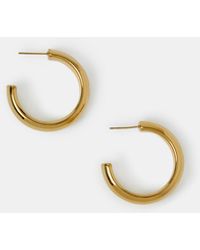 Accessorize - Stainless Steel Chunky Hoop Earrings - Lyst