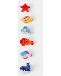 Accessorize - 6-Pack Mini Ocean Friends Claw Clips - Lyst