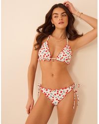 Accessorize - Cherry Print Ruffle Bikini Bottoms - Lyst