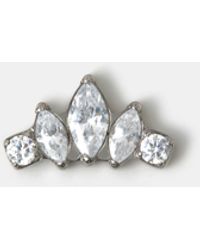 Accessorize - Titanium Marquise Fan Flatback Stud - Lyst
