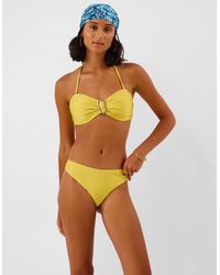 Accessorize - Molten Detail Bandeau Bikini Top - Lyst