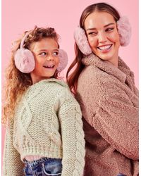 Accessorize - Women's Faux Fur Earmuffs Pink - Lyst