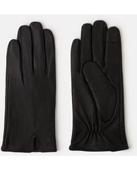 Accessorize - Faux Fur Lined Touchscreen Leather Gloves, Size: S M - Lyst
