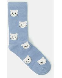 Accessorize - Cat Print Socks - Lyst