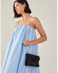 Accessorize - Woven Satin Envelope Clutch Bag - Lyst