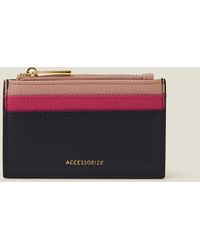 Accessorize - Women's Black/pink Colour Block Card Holder - Lyst