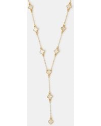 Accessorize - Clover Station Lariat Necklace - Lyst