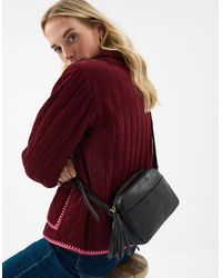 Accessorize - Tassel Leather Crossbody Bag - Lyst