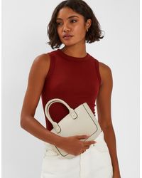 Accessorize - Mini Woven Faux Leather Handbag - Lyst