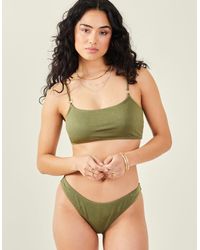 Accessorize - Women's Shimmer Bikini Bottoms Green - Lyst