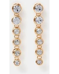 Accessorize - Crystal Long Drop Earrings - Lyst