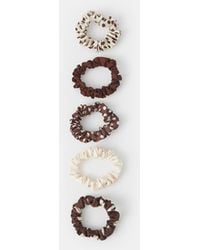 Accessorize - 5-Pack Polka Dot Satin Hair Scrunchies - Lyst