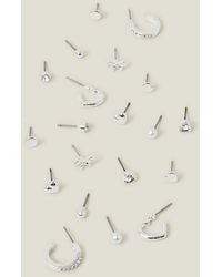 Accessorize - 10-Pack Bow Stud And Hoop Earrings - Lyst