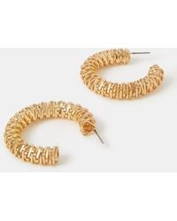 Accessorize - Large Textured Hoop Earrings - Lyst