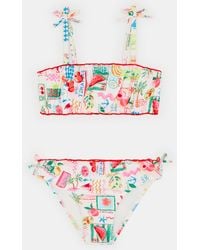 Accessorize - Postcard Print Bikini Set - Lyst