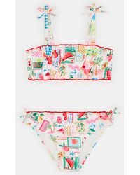 Accessorize - Postcard Print Bikini Set - Lyst