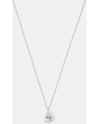 Accessorize - Sterling Pear Cut Pendant Necklace - Lyst