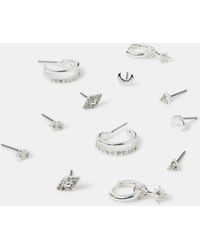 Accessorize - 6-Pack Starry Night Stud And Hoop Earrings - Lyst