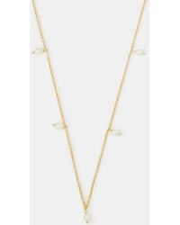 Accessorize - 14Ct-Plated Pearl Station Necklace - Lyst
