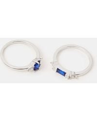 Accessorize - 2-Pack Cubic Zirconia Rings - Lyst