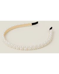 Accessorize - Slim Pearl Headband - Lyst