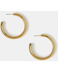 Accessorize - Stainless Steel Chunky Hoop Earrings - Lyst