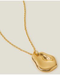 Accessorize - Women's 14ct Gold-plated Molten Pendant Necklace - Lyst
