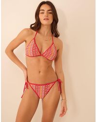 Accessorize - Crochet Triangle Bikini Top - Lyst