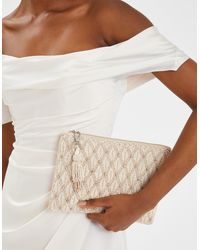 Accessorize - Bridal Embellished Zip Clutch Bag - Lyst