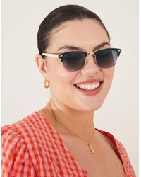 Accessorize - Women's Purple And Black Classic Tortoiseshell Monochrome Square Sunglasses - Lyst