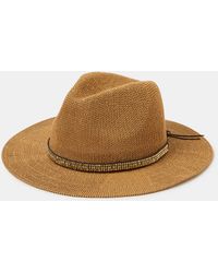 Accessorize - Metallic Trim Fedora Hat - Lyst