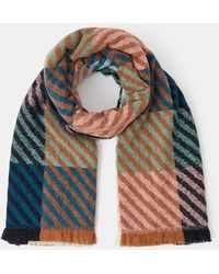 Accessorize - Check Knit Blanket Scarf - Lyst