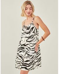 Accessorize - Women's Zebra Print Swing Dress Ivory - Lyst