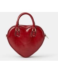 Accessorize - Patent Faux Leather Heart Crossbody Bag - Lyst