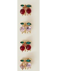 Accessorize - 4-Pack Cherry Gem Claw Clip - Lyst