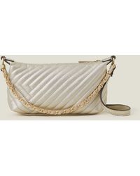 Accessorize - Women's Quilted Cross-body Bag Gold - Lyst