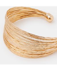 Accessorize - Textured Wide Cuff Bracelet - Lyst