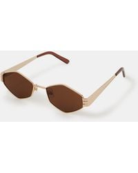 Accessorize - Hexagonal Metal Sunglasses - Lyst