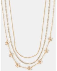 Accessorize - 3-Pack Flower Chain Necklaces - Lyst