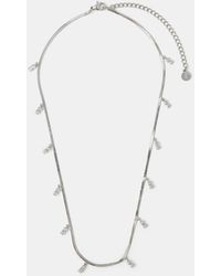 Accessorize - Sterling-Plated Omega Charm Necklace - Lyst