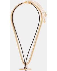 Accessorize - 2-Pack T-Bar Cord Necklaces - Lyst