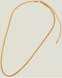 Accessorize - Stainless Steel Omega Chain Necklace - Lyst