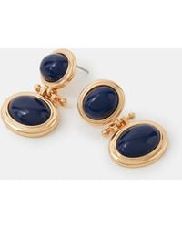 Accessorize - Oval Stone Drop Earrings - Lyst